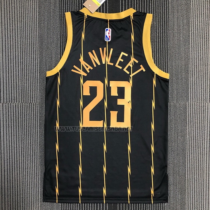 Camiseta Fred Vanvleet NO 23 Toronto Raptors Ciudad 2021-22 Negro